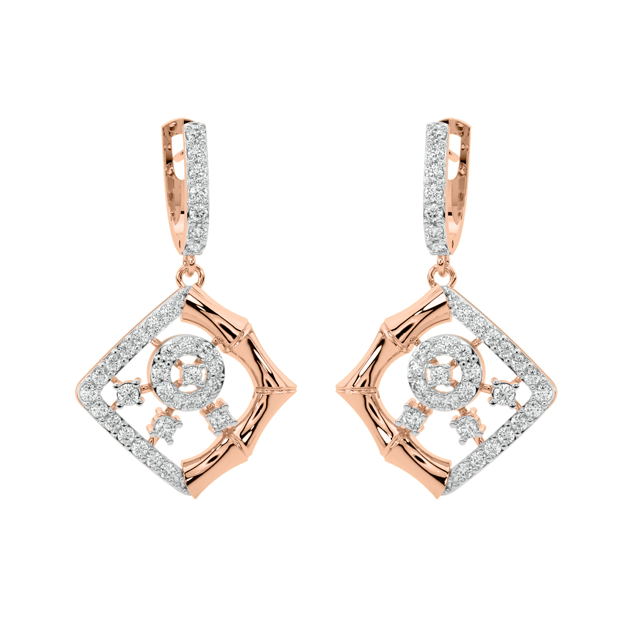 Arin Round Diamond Earrings